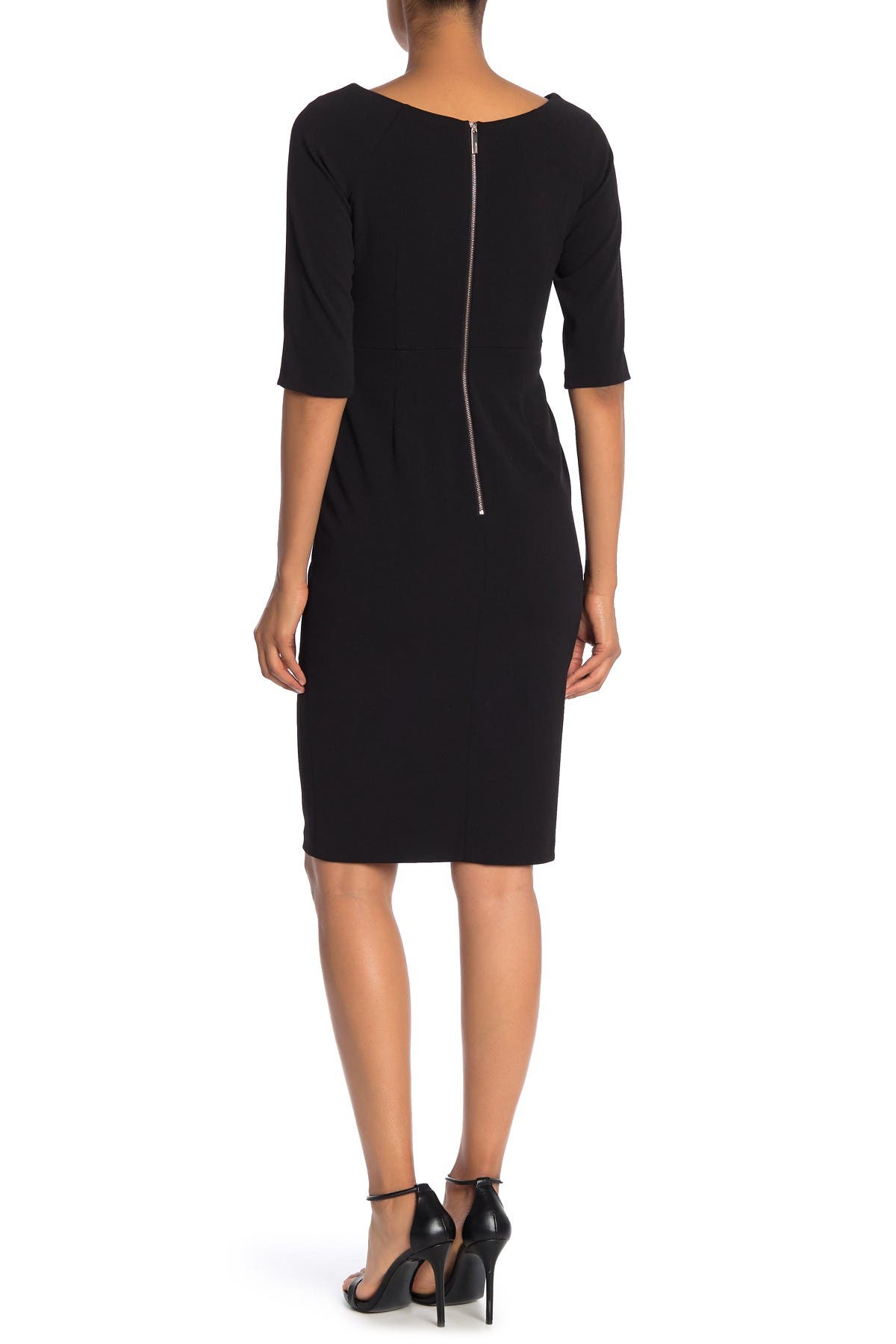 calvin klein boat neck sheath dress