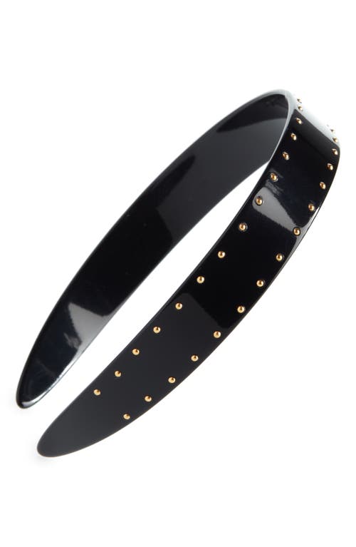 france luxe Studded Ultracomfort Headband in Black