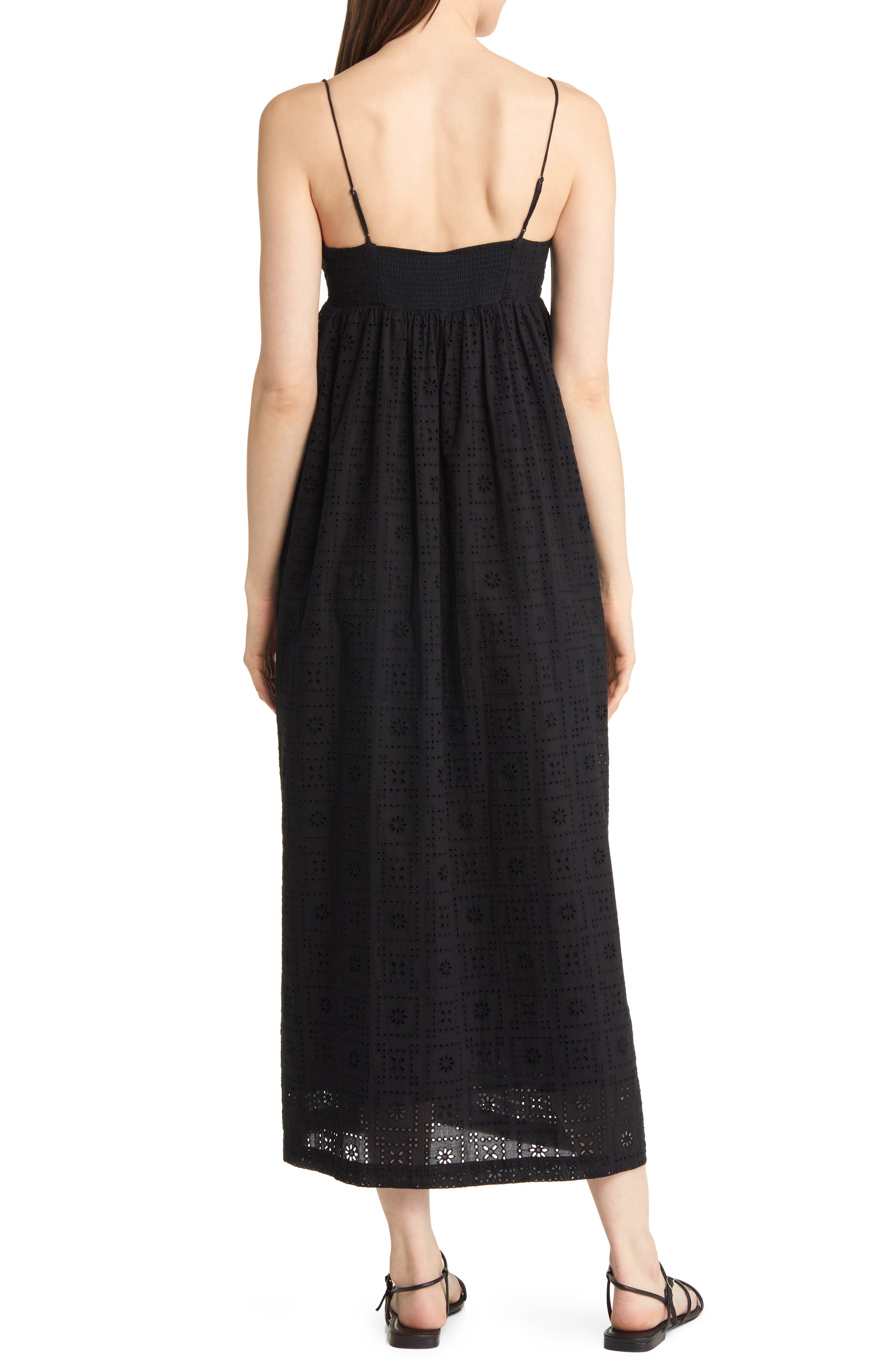 Rails Lucille Eyelet Maxi Dress in Black Sea Eyelet | Smart Closet