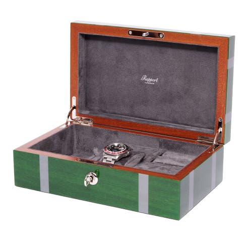 Rapport London Carnaby Watch And Accessory Box In Green