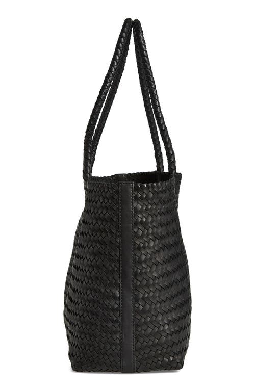 Madewell Handwoven Leather Tote In True Black