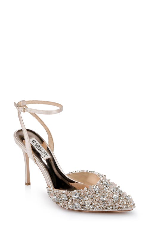 Badgley Mischka Collection Nicolite Ankle Strap Pump in Nude