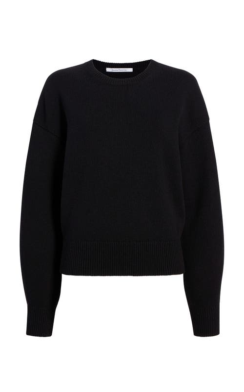 Another Tomorrow Cashmere Knit Sweatshirt In Black