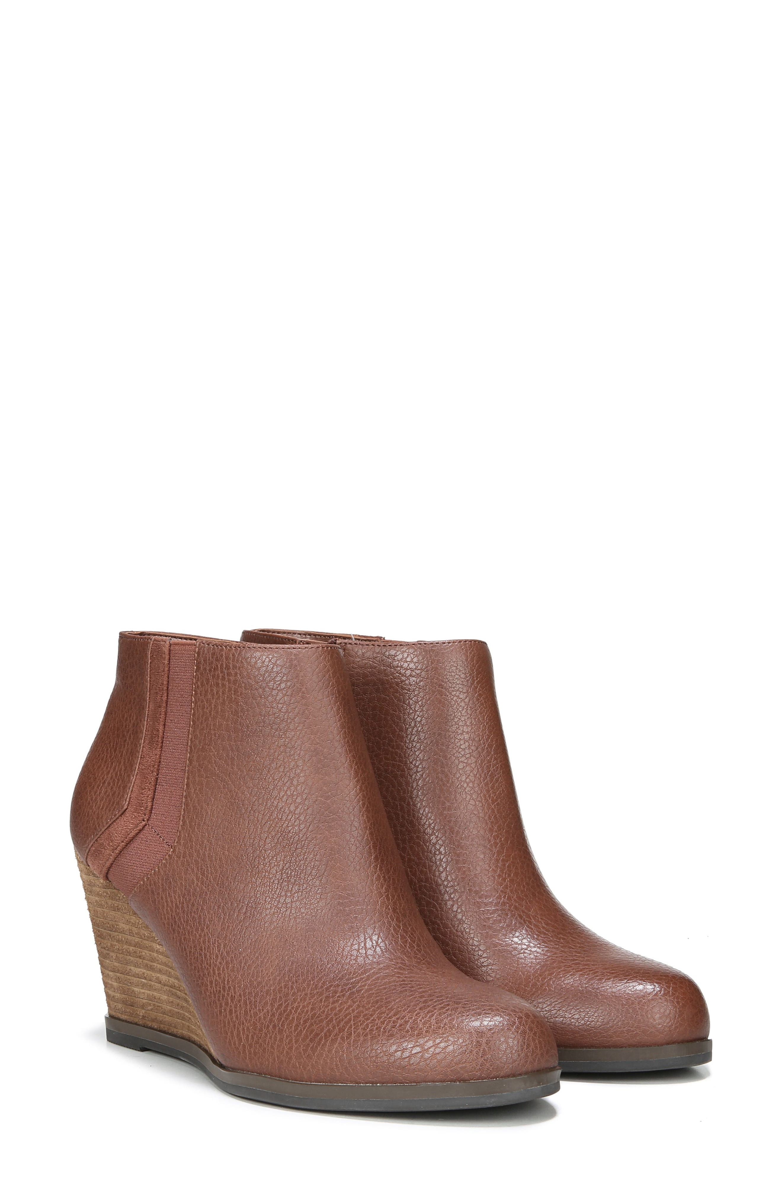 dr scholl's patch wedge bootie