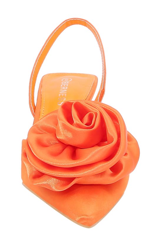 Shop Berness Camellia Flower Slingback Pump In Orange