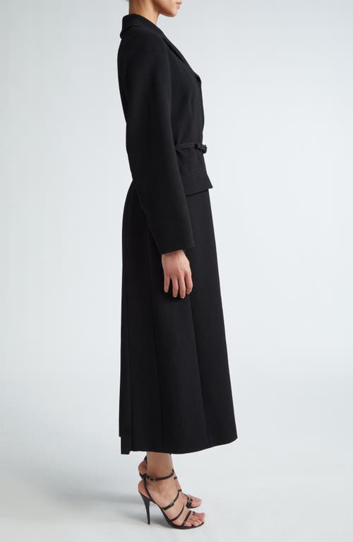 Shop Emilia Wickstead Kalonice Long Sleeve Belted Midi Coatdress In Black