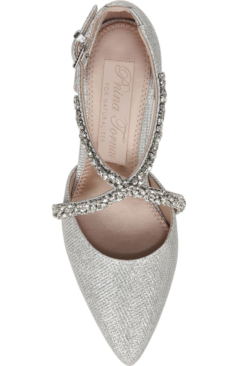 Naturalizer Pnina Tornai for Naturalizer Sevgi Pointed Toe Pump, Alternate, color, Silver Fabric