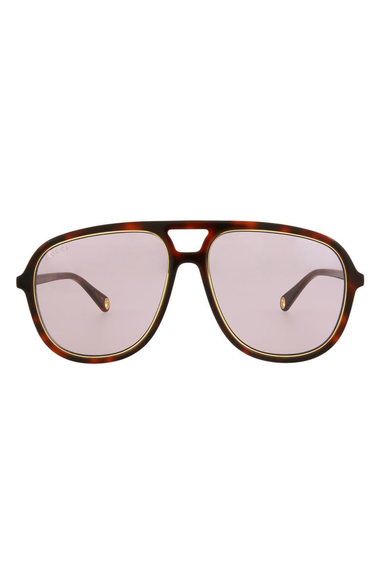 Gucci 57mm Novelty Navigator Sunglasses | Nordstromrack