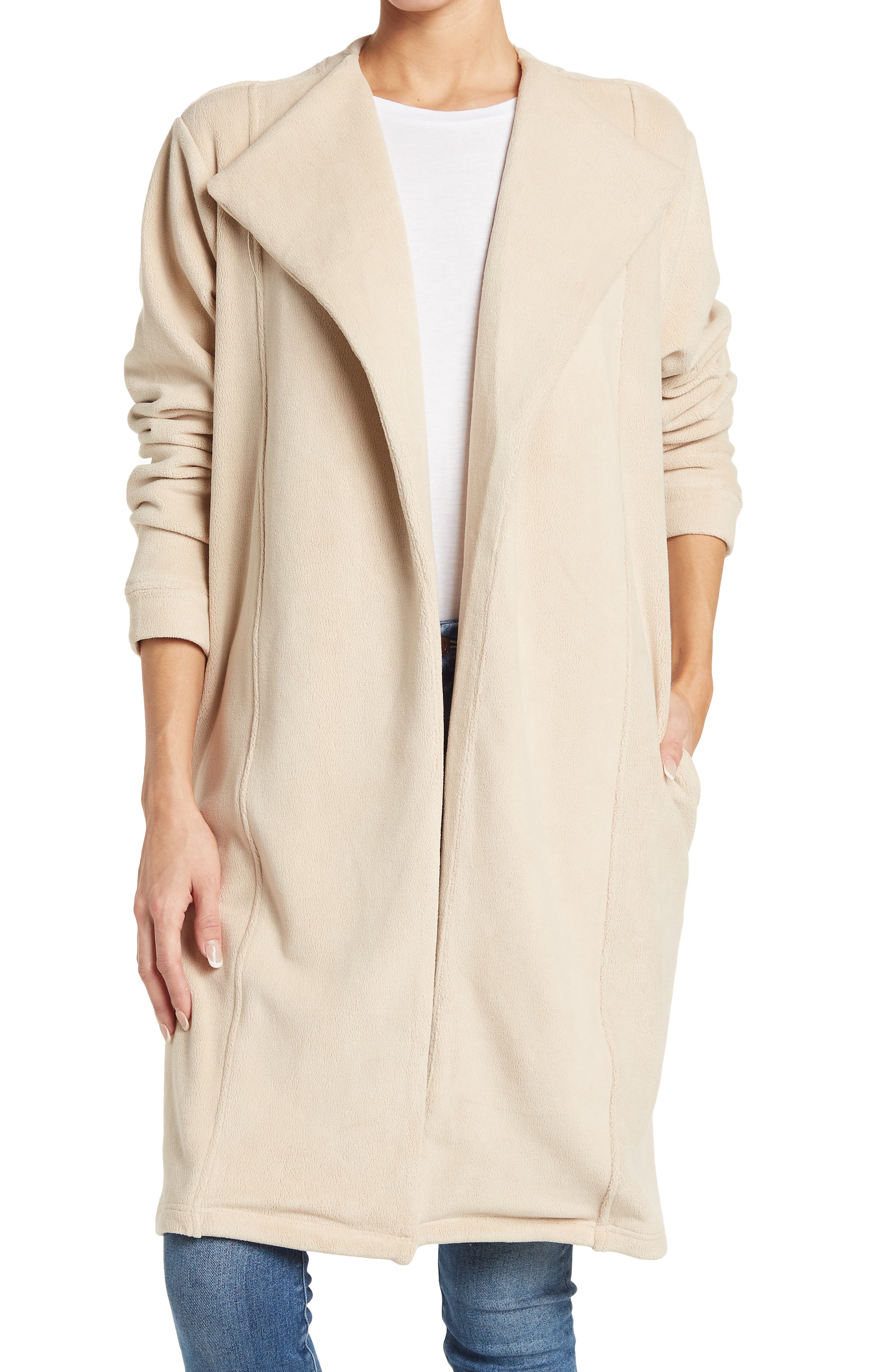 fleece duster coat