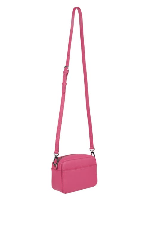 Shop Hyer Goods Upcycled Leather Crossbody Camera Bag In Fuschia