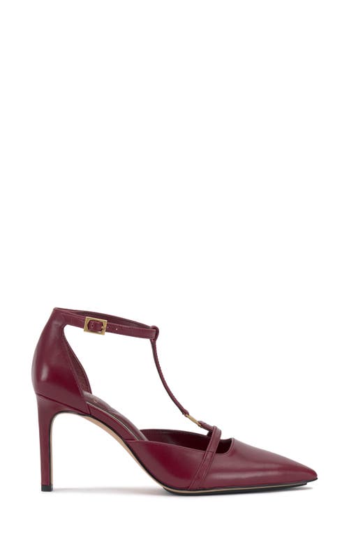 Shop Vince Camuto Branor T-strap Pointed Toe Pump In Chianti