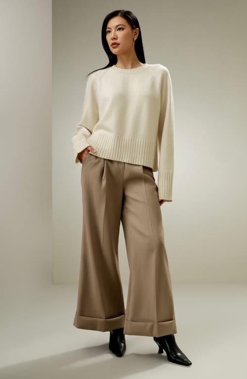 Lilysilk Oversized Gelato Wool-blend Sweater In Neutral