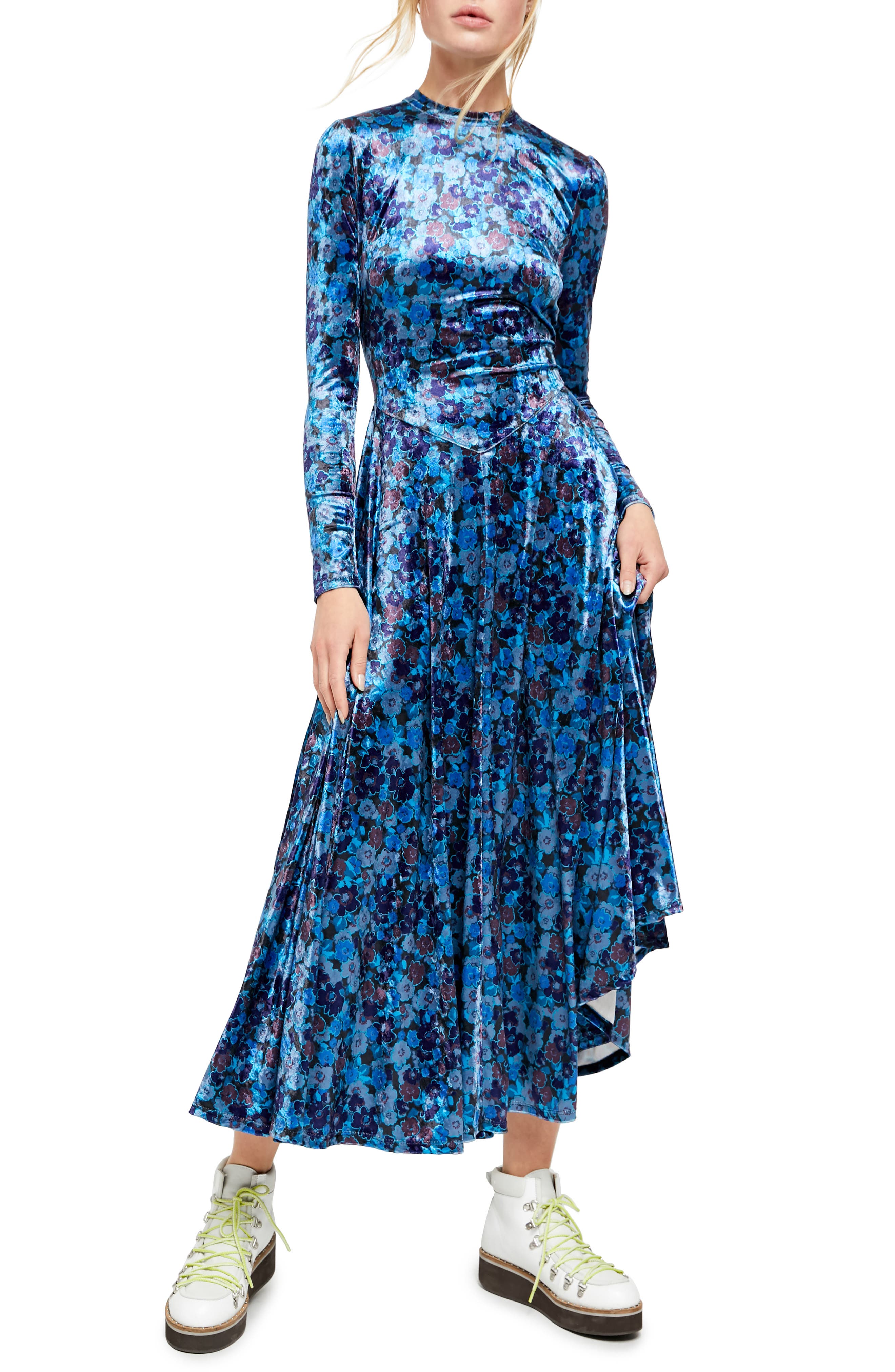 free people blue maxi dress