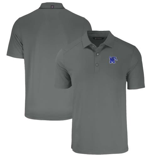 Men's Cutter & Buck Gray Memphis Tigers Big & Tall Forge Eco Stretch Recycled Polo