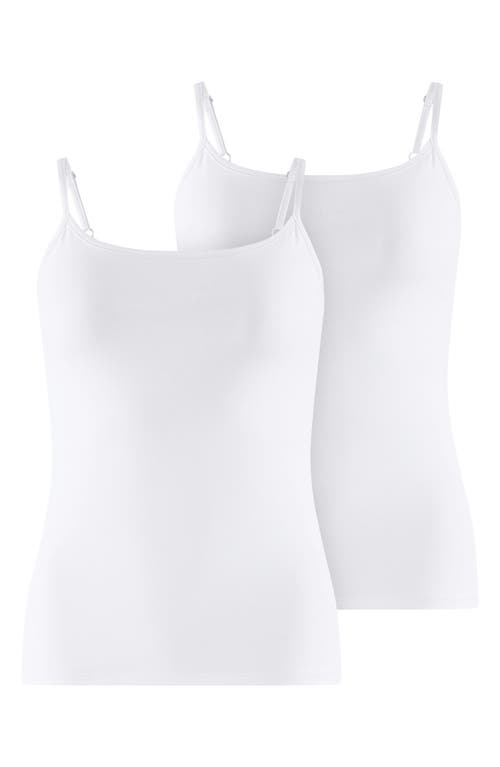 Falke Daily Comfort 2-pack Stretch Cotton Camisoles In White