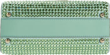 Valentino Garavani Small Vsling Leather Top Handle Bag in iA5 Light Ivory/Crystal
