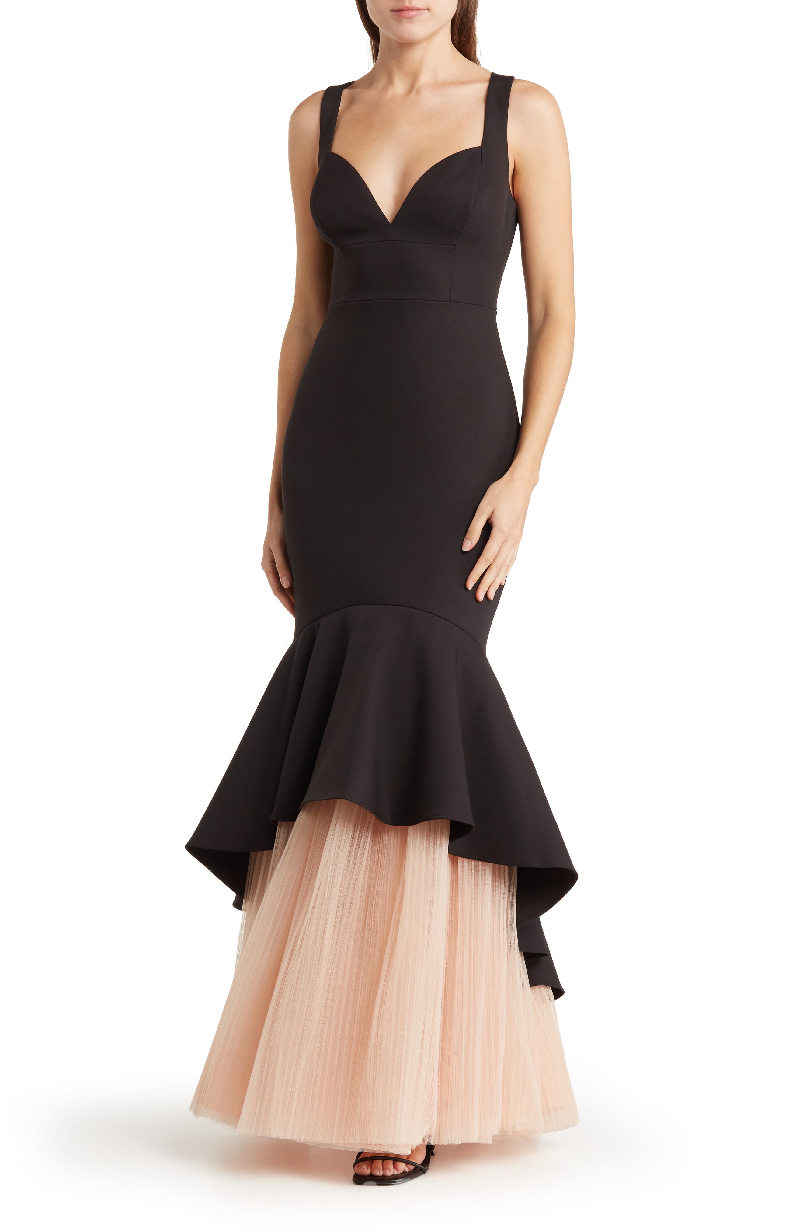 ladies black formal dress