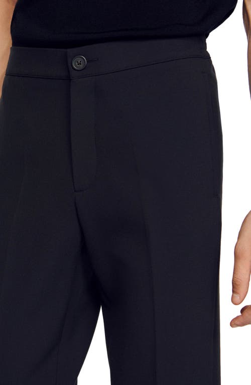 Sandro Jersey Trousers In Dark Grey