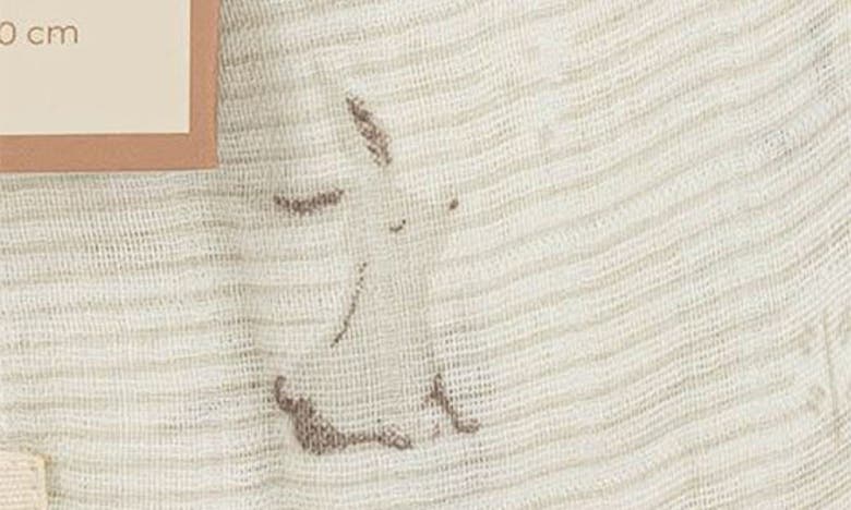 Crane Baby Avery Print Organic Cotton Muslin Fitted Crib Sheet In Bunny