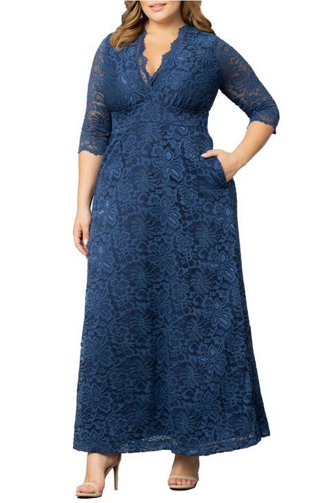 Maria Lace Evening Gown (Plus)