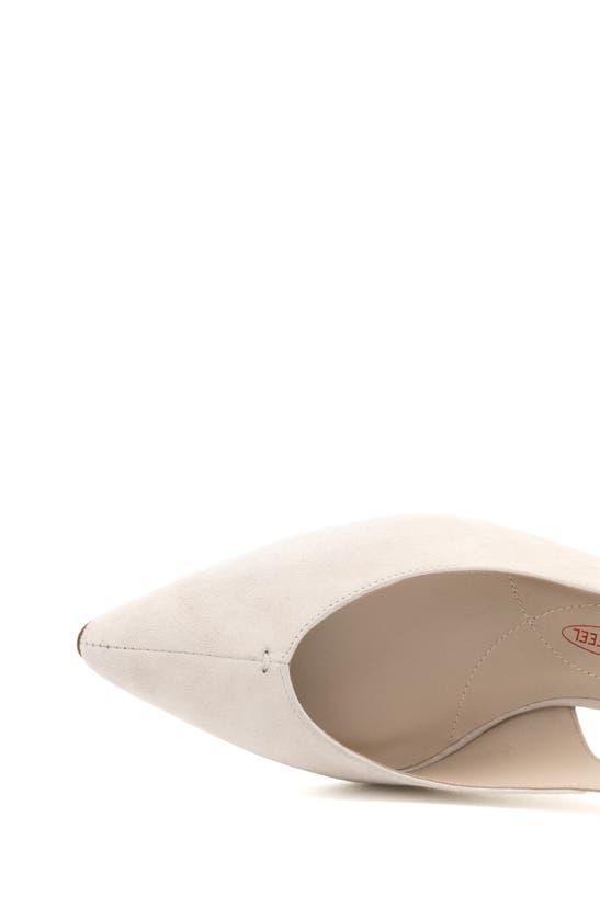 Amalfi By Rangoni Panerea Slingback Pointed Toe Pump In Ivory - Platinum Buckle