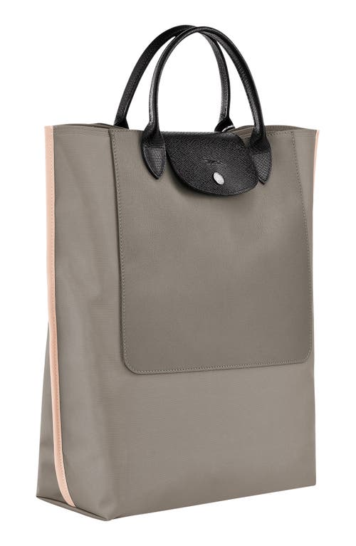 Shop Longchamp Medium Cabas Replay Recycled Canvas Tote In Turtledove