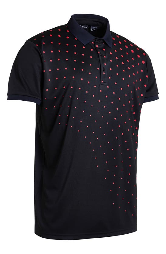 Abacus Henry Dot Golf Polo In Black