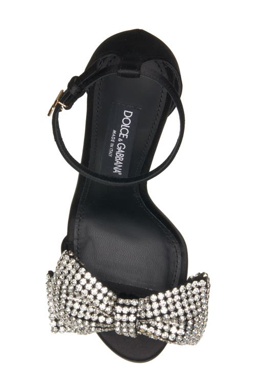 Dolce & Gabbana Rhinestone Decorative High-heeled Sandals In 8s488 Nero/crystal