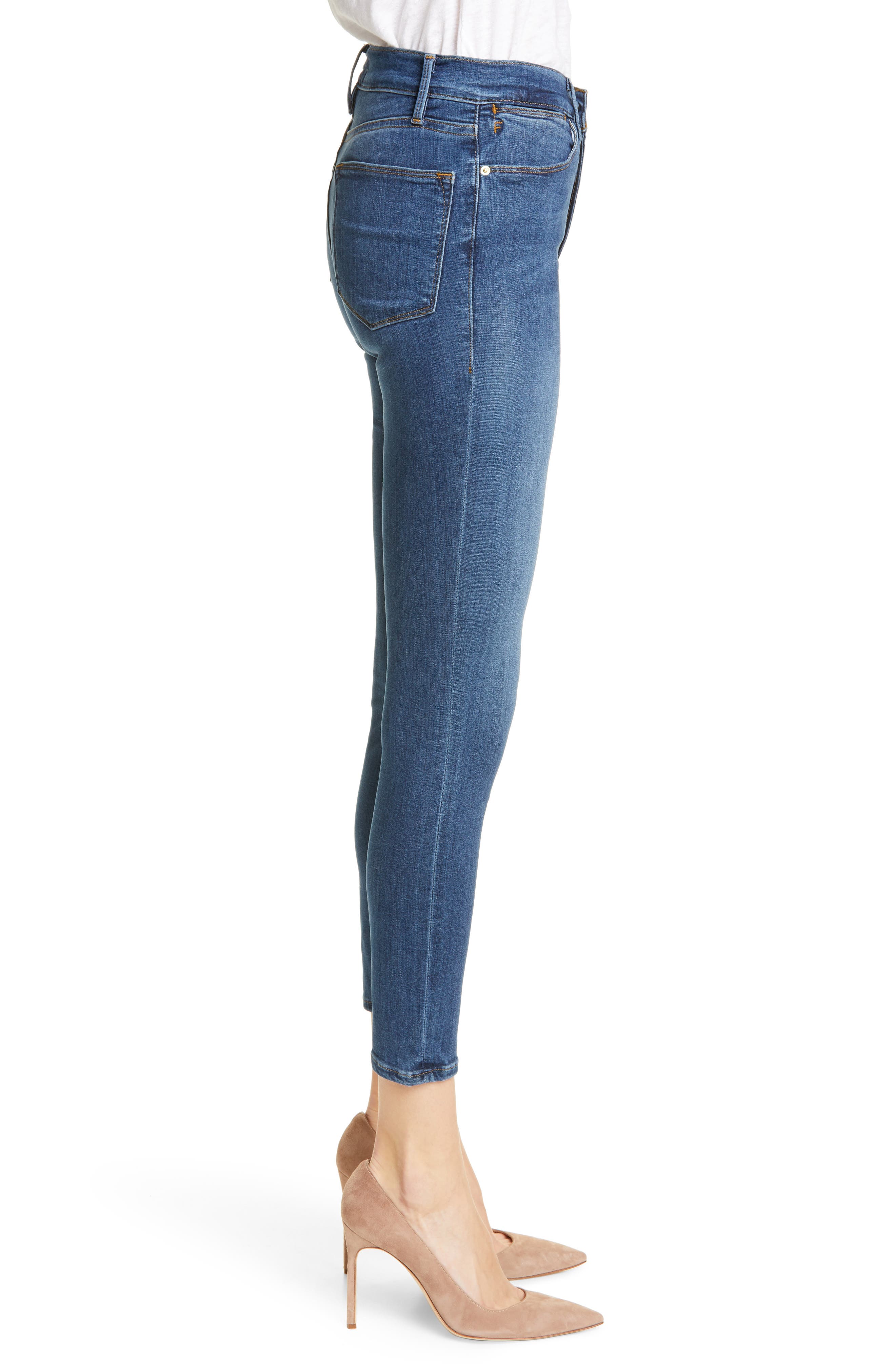 frame denim le high skinny crop