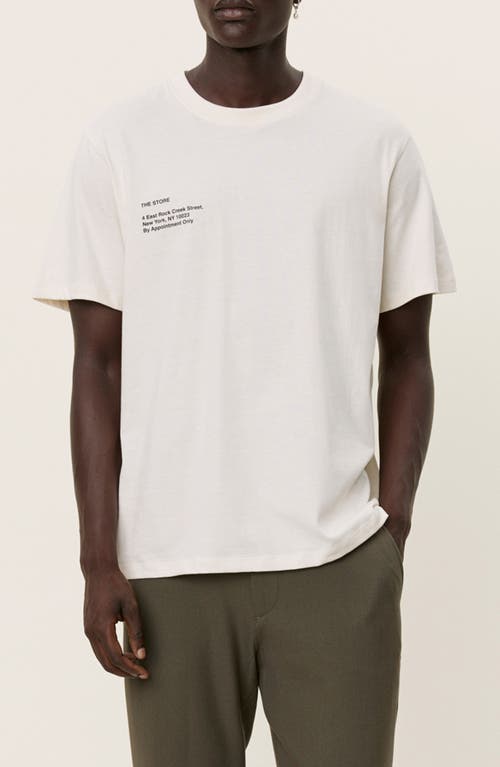 Shop Les Deux Neighborhood Cotton Graphic T-shirt In Ivory/black