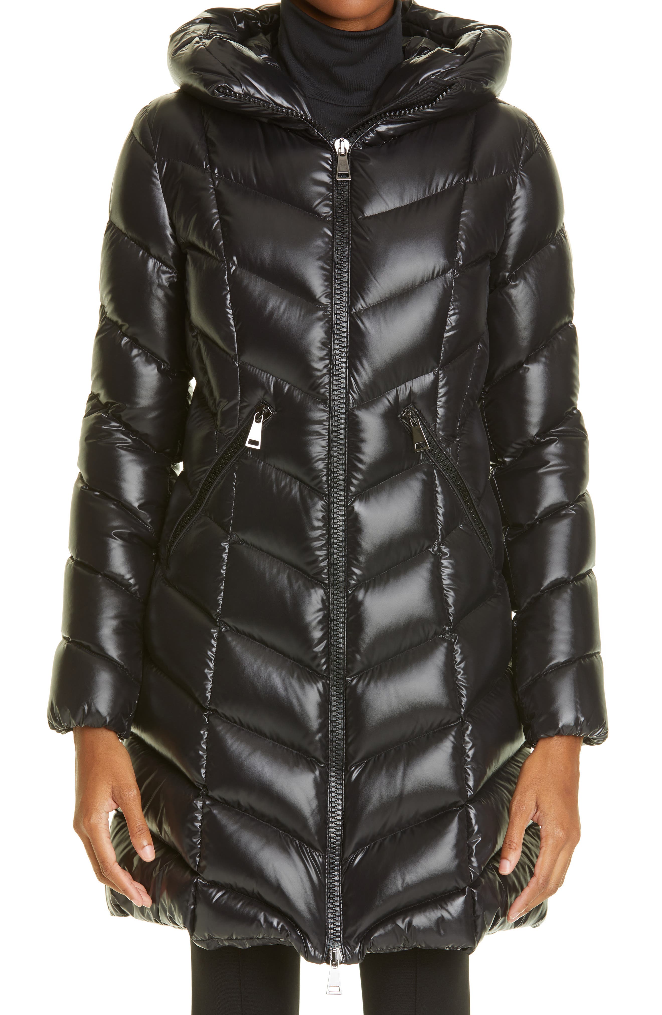 Moncler Marus Quilted 750 Fill Power Down Hooded Puffer Coat in Black at Nordstrom