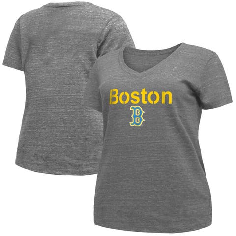 Women's New Era Navy Boston Red Sox Plus Size Two-Hit Front Knot T-Shirt