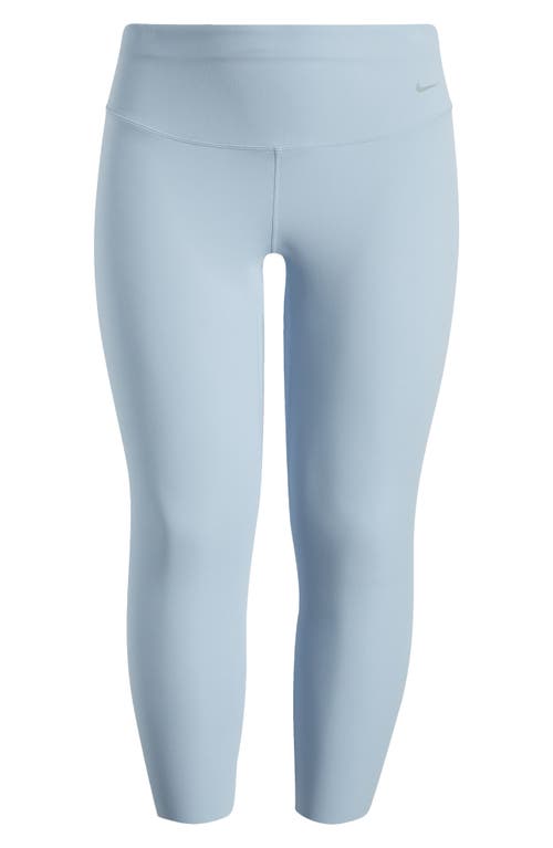 Nike Zenvy Gentle Support High Waist 7/8 Leggings In Lt Armory Blue/black