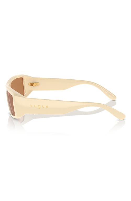 Shop Vogue 22mm Rectangular Sunglasses In Milk