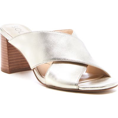 Sole Society Ganezah Slide Sandal, Metallic