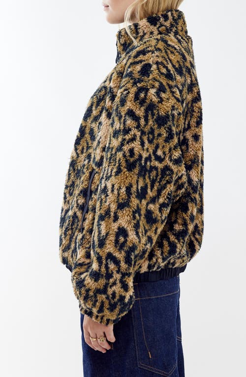 Shop Bdg Urban Outfitters Print Fleece Boxy Jacket In Leopard