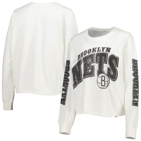 Women's Brooklyn Nets Nike Navy Courtside Cropped Tri-Blend