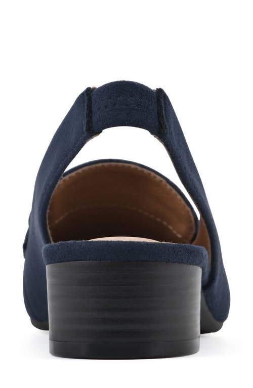 White Mountain Footwear Boreal Slingback Mule In Navy/fabric