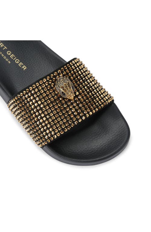 Shop Kurt Geiger London Meena Embellished Slide Sandal In Open Yellow