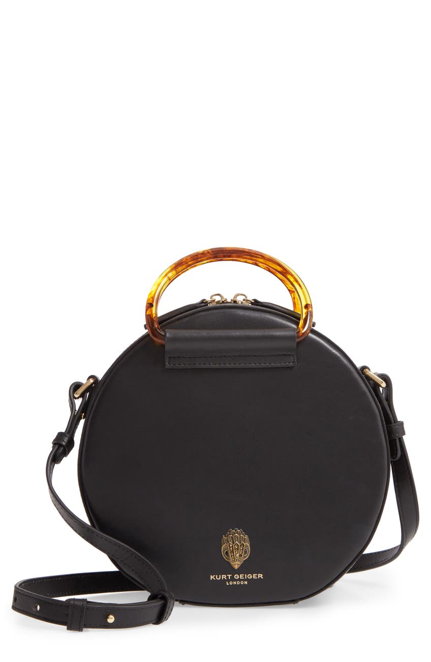 KG by KURT GEIGER London Harriet Eagle Leather Round Crossbody Bag
