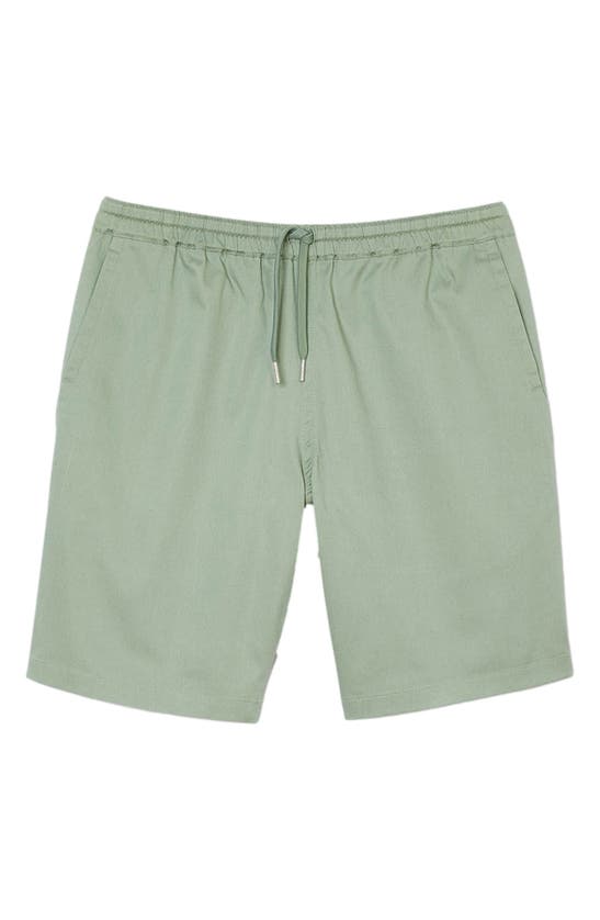 Shop Sandro Gamma Cotton Blend Shorts In Light Green
