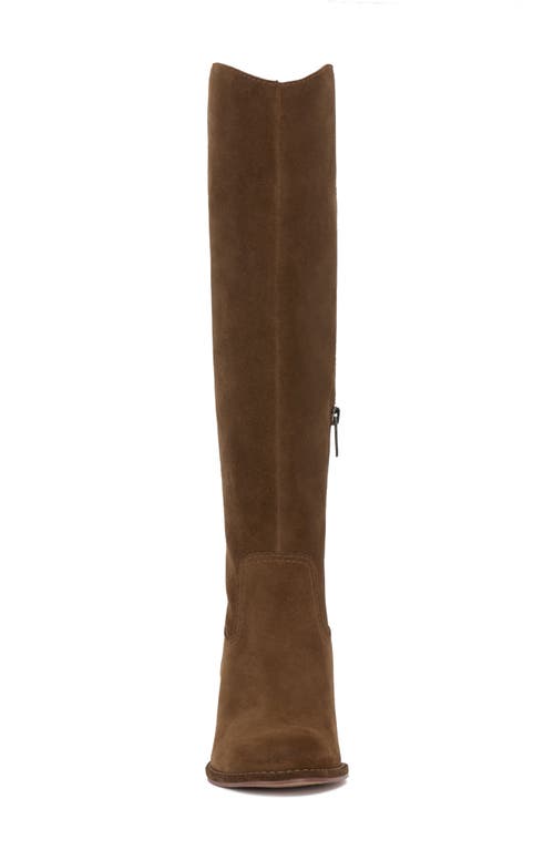 Shop Vince Camuto Leila Block Heel Knee High Boot In Chocolate Fa Dgrbrn