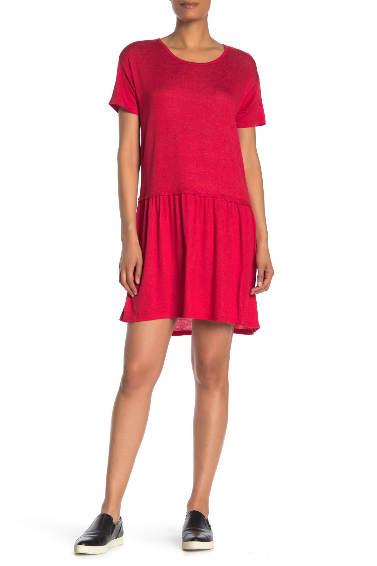 long red t shirt dress