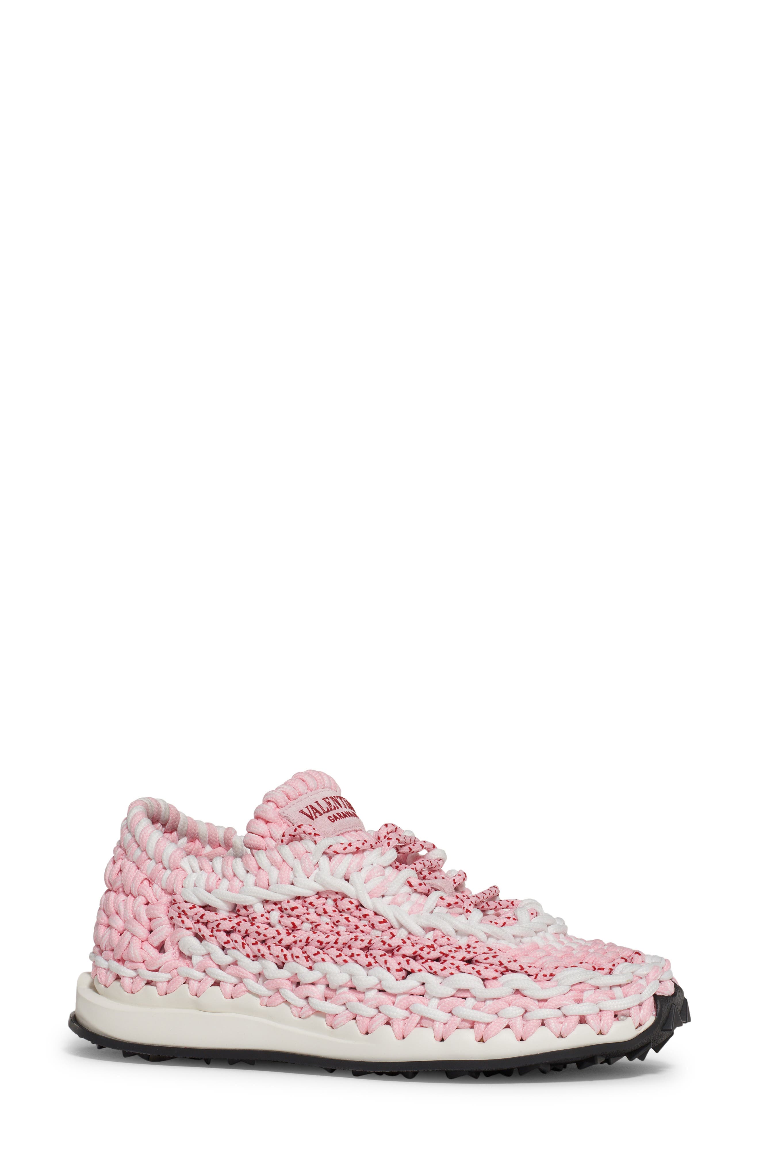 pink and gold valentino trainers