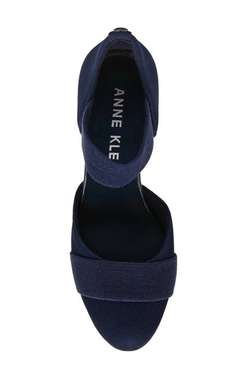 Shop Anne Klein Cailyx Ankle Strap Pump In Navy