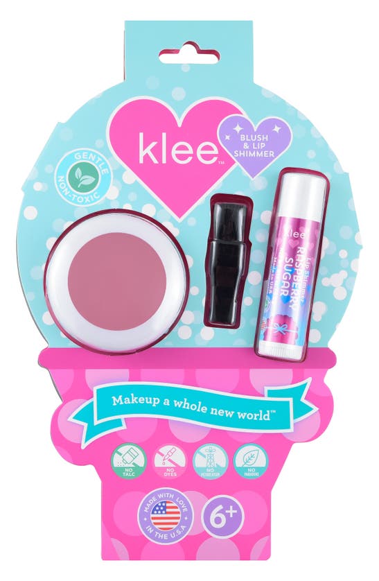 Shop Klee Kids Sweet Cherry Fun Blush & Lip Shimmer Kit In Pink