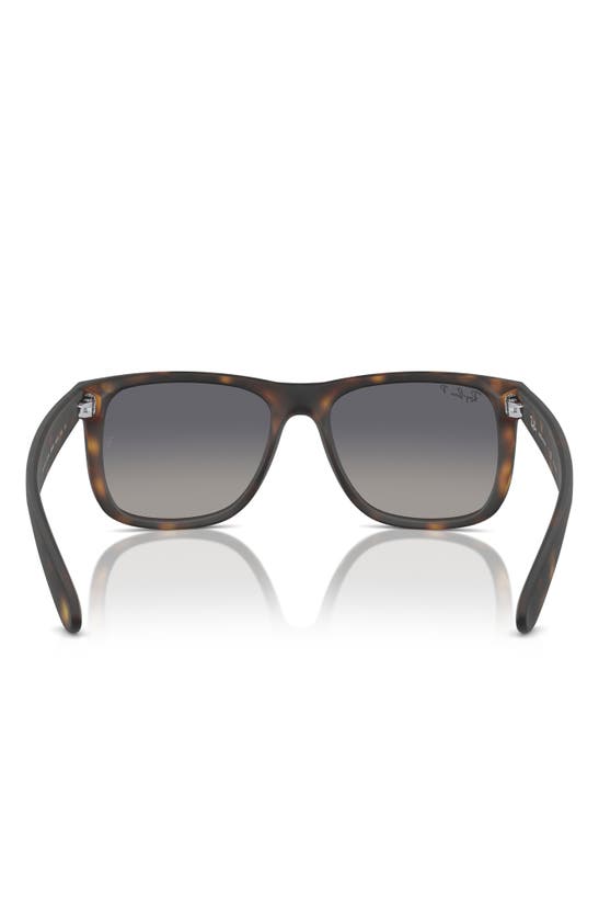 Ray Ban Justin Classic Sunglasses Havana Frame Grey Lenses Polarized 54-16 In Havana