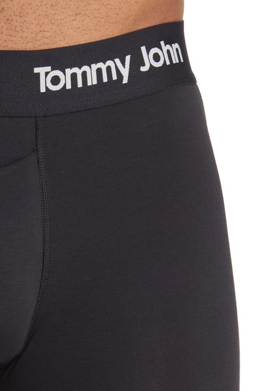 Shop Tommy John 2-pack Cool Cotton 6-inch Boxer Briefs In Black/black