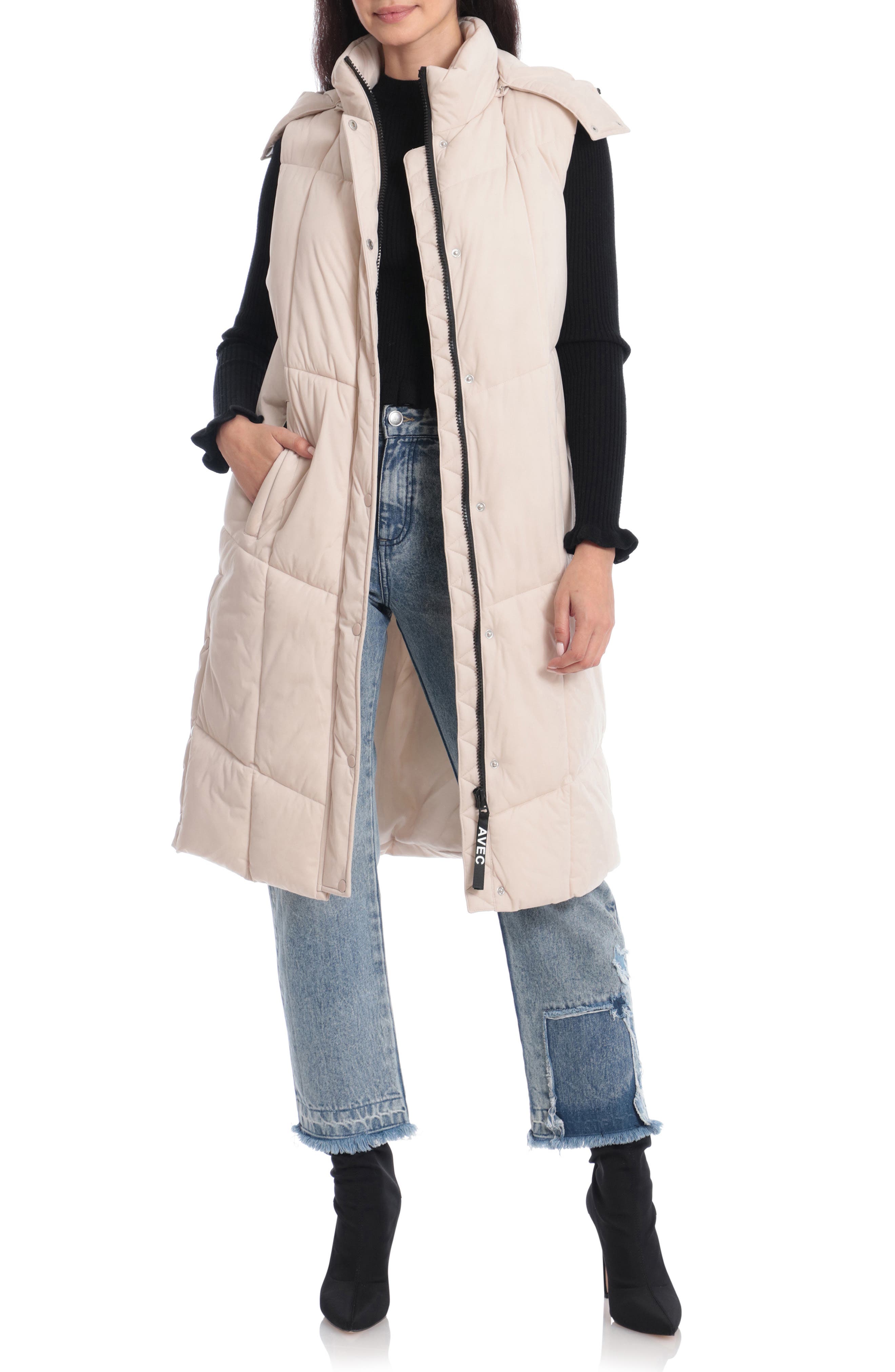 puffer vest long