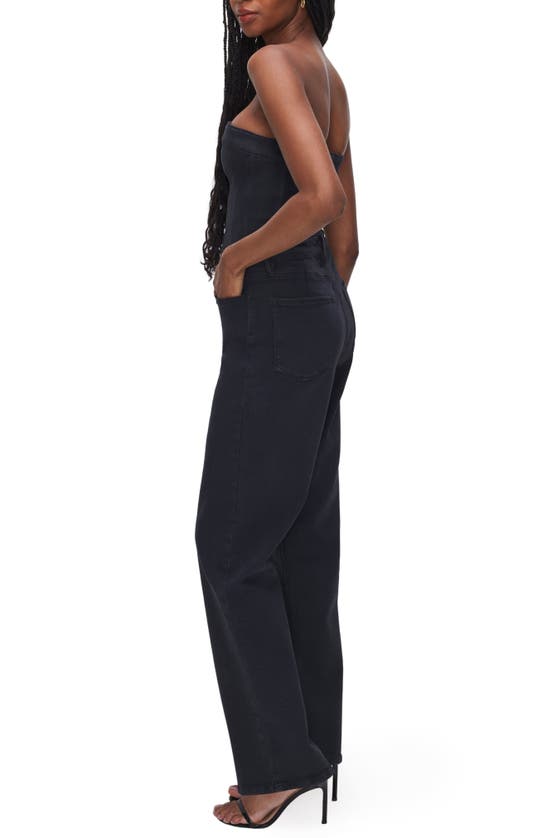 Shop Good American Strapless Tube Jumpsuit In Black269